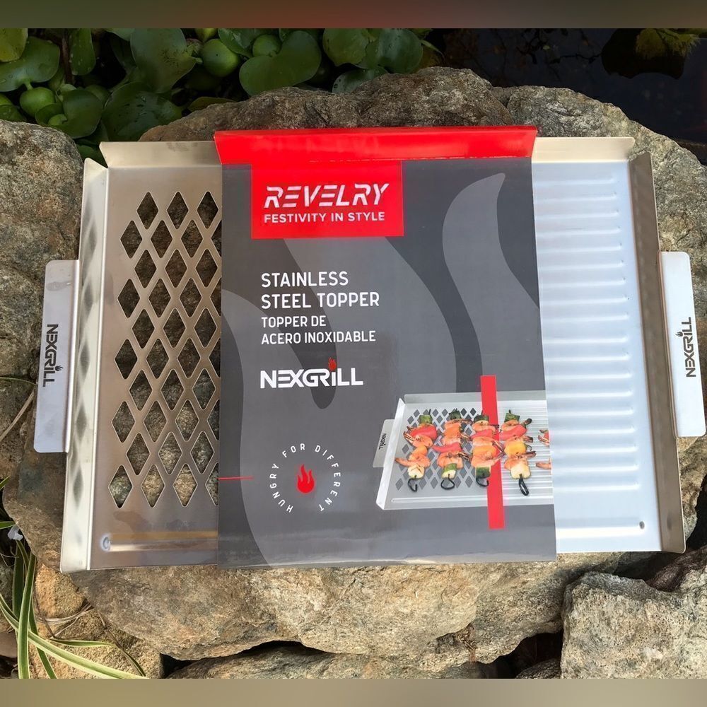 Nexgrill Revelry Stainless Steel Grill Topper Griddle